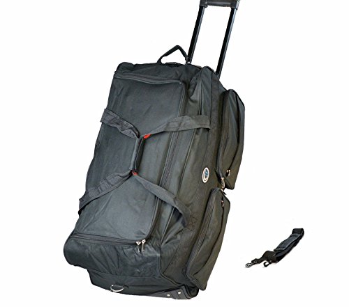 30" Inch Wheeled Duffle Bag Luggage Suitcase Black 60 LB Capacity2