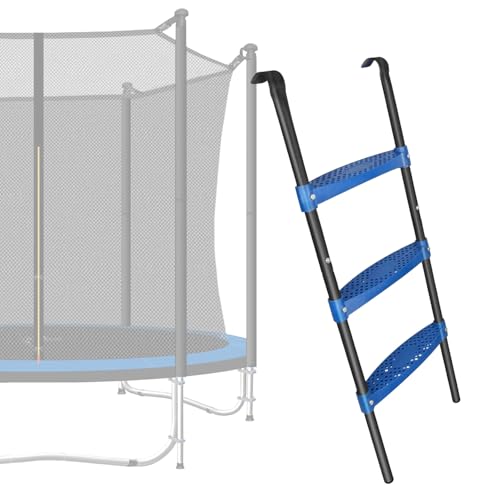 Echelle Trampoline à 3 marches Bleu Antidérapante, Convient résistante et Universelle pour Enfant ，Accessoires Trampoline