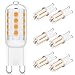 G9 LED Lampe, 3W 3000k Warmweiß Kein Flackern LED Leuchtmittel, 300-350 Lumen Glühbirne G9 LED Birne Ersetzt 30W Halogenlampen, Nicht Dimmbar 360 Grad Winkel, 6er Pack
