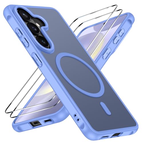 Coque Samsung S26 Plus MagSafe idéale au quotidien protection silicone bleu mat