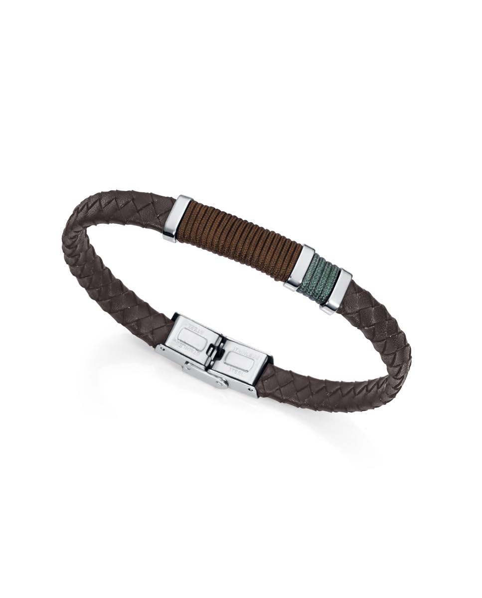 ViceroyPULSERA CUERO MARRÓN Y VERDE