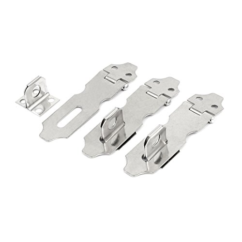 Uxcell Cupboard 2-Inch Stainless Steel Safety Padlock Door Latch Lock Hasp Staples 3Pcs #TOP11