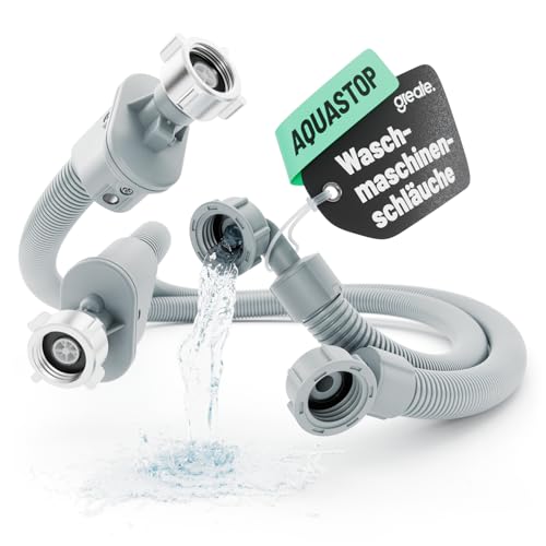 greate 2x Waschmaschinenschlauch mit Aquastop 1,5 m - Zulaufschlauch Waschmaschine 3/4 Zoll inkl. Wasserstop Sicherheitsventil