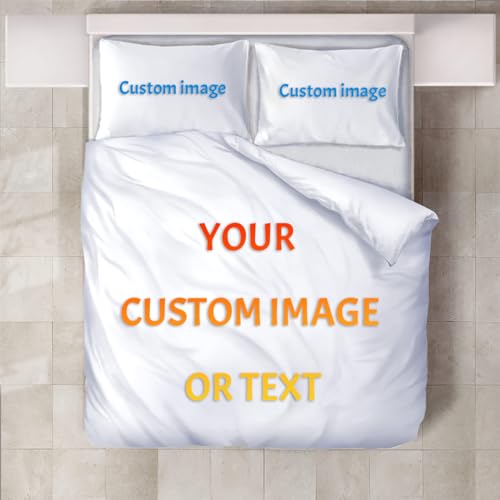 Parure de lit personnalisée : Couette et taies d'oreiller personnalisées avec Vos...