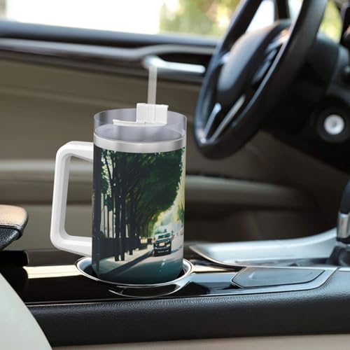 FSCEV Auto und Fahrrad 1,2 l Ice Bully mit Griff, Edelstahl, vakuumisoliert, Kaffee-Eisbecher, Wasserbecher