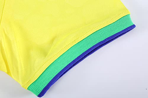 Camisa de futebol Brasil Home 2022/2023 Copa do Mundo #10 para crianças jovens, Adulto masculino, am