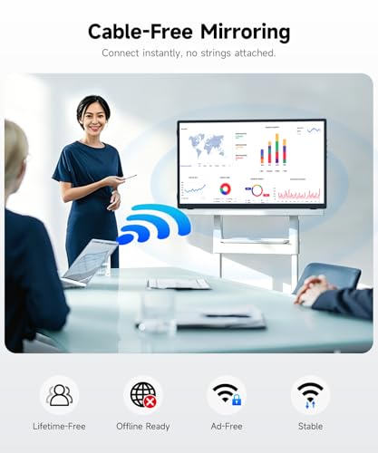 Image of AYY 15.6 inch Wireless Portable Monitor with Battery, 1080P FHD IPS Screen, Auto-Rotate, External Display for Laptop, Phone, Tablet, PC, Switch, and Xbox