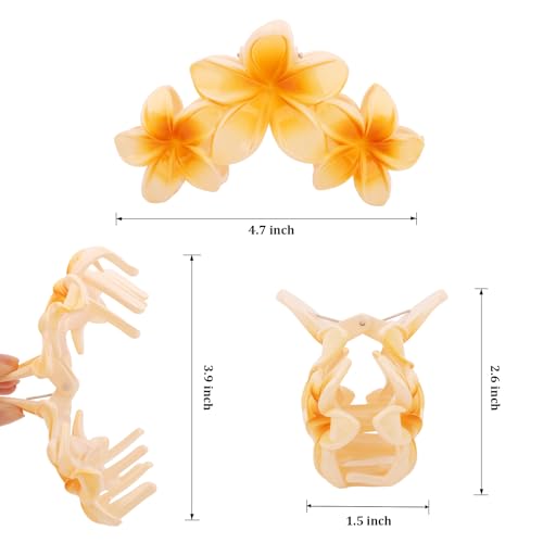 Pinzas para cabello flores 4 piezas para mujer miniatura 2