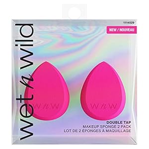 wet n wild Double Tap Makeup Sponge Set, Foundation Blending Beauty Sponge Flawless for Liquid, Cream, and Powder Dry and Wet Blender Make Up Use Vegan, Cruelty Free
