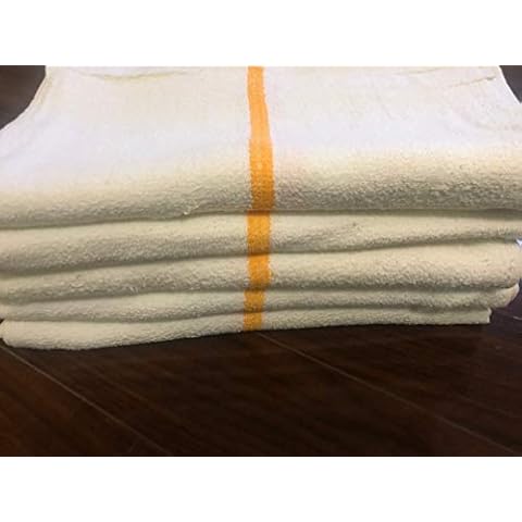 60 Gold/orange Stripe BAR Mops Restaurant Kitchen Commercial Towels 30oz By OMNI LINENS Cover