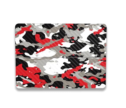 Image of MightySkins Carbon Fiber Skin Compatible with Microsoft Surface Laptop Studio 2 (2023) Full Wrap Kit - Red Camo | Protective, Durable Textured Carbon Fiber Finish | Easy to Apply | Made in The USA