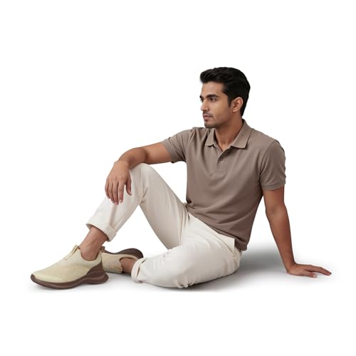 Image of Neeman's Mono Curve Men Slip On Shoes | Breathable Stretch Knit Casual Sneakers | Lightweight EVA Pebble Grip Sole | Foam Cushioned Footbed | Comfortable Everyday Walking Shoes