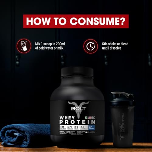 Image of Bolt 100% Whey Protein Powder| 25g Protein Per Scoop, 6G BCAA | Unflavour | 56 Servings | 5lb,2.268 kg | Muscle Recovery | Lean Muscle Support | Low Carb | Fast Absorption |Gluten-Free | Easy to Digest