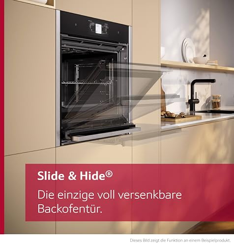 NEFF B54CR71N0, Stiftung Warentest GUT (2,0), N 70, Smarter Einbau-Backofen 60x60 cm, Made in Germany, Pyrolyse, Slide&Hide, Full Touch TFT-Display, Air Fry Funktion, Automatikprogramme, Soft Open
