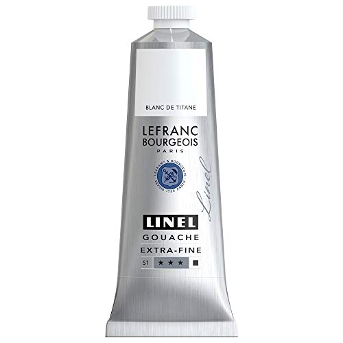 Lefranc & Bourgeois Gouache, Color Blanco Titanio, 60 ml (Paquete de 1), 60