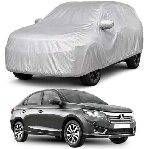 Image of Autofact Car Body Cover Compatible with Amaze 2018-2024 | Custom Fit Car Cover | 100% Water-Resistant| Triple-Stitched Lightweight Fabric | Dustproof | Indoor & Outdoor Use | Elastic Bottom