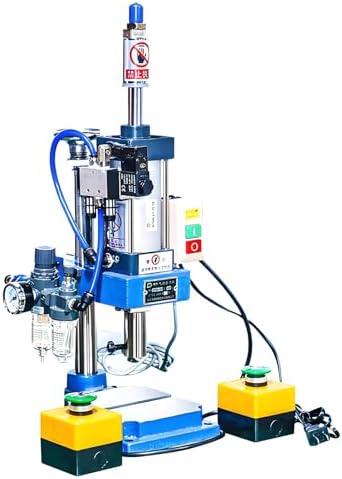 Pneumatic Punch Machine, 200/300KG Desktop Punching Press, 0.4-0.7 MPa Pressure, 200mm Working Height for Bending, Forming, and Double Button Operation