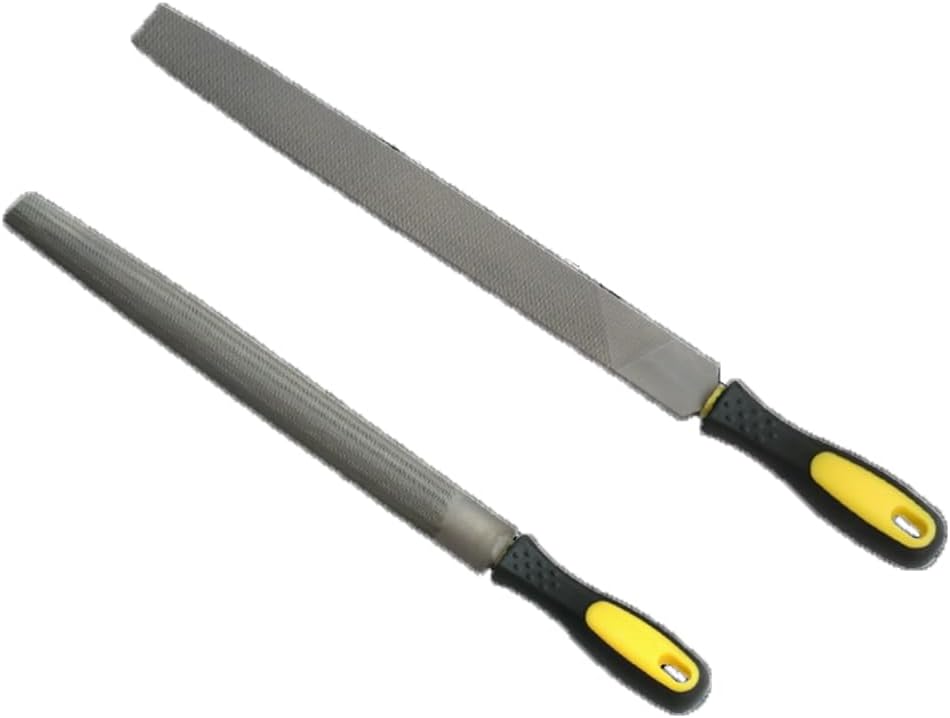 Hand Metal File Set 8" Wood Files Rasps, High Carbon Steel Flat and