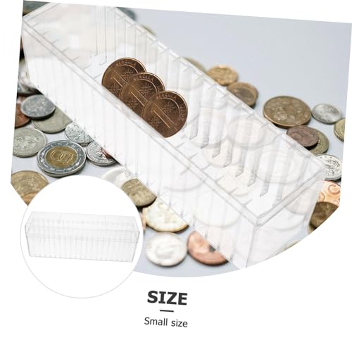 Caja organizadora transparente para monedas 20 piezas miniatura 3