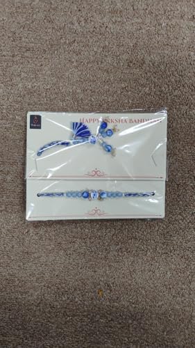 Image of Traditional Rakhi For Bhai- Bhabhi For Raksha Bandhan| Handcrafted Thread Bracelet For Brother| Indian Designer Rakhi for Bhaiya & Bhabhi Combo