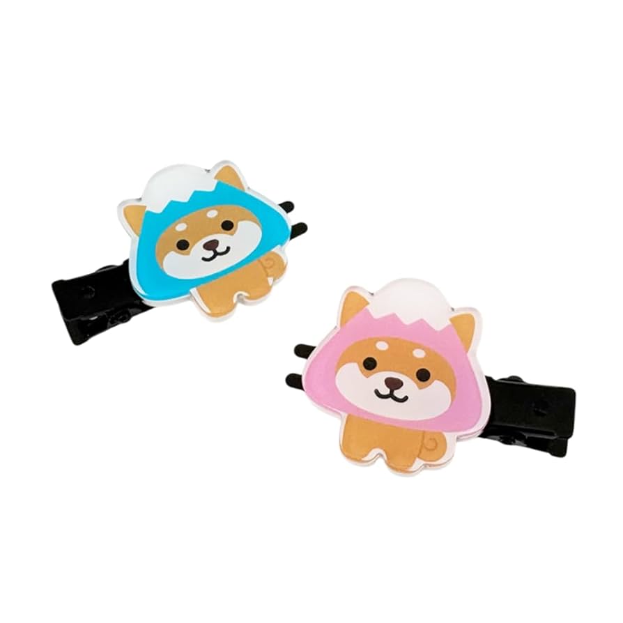 Amazon.co.jp: 旅するマメしば まえがみクリップ ヘアクリップ