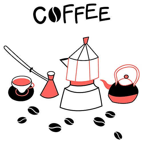 ® Wandtattoo Küche Kaffeemühle mit Zubehör Dekoration