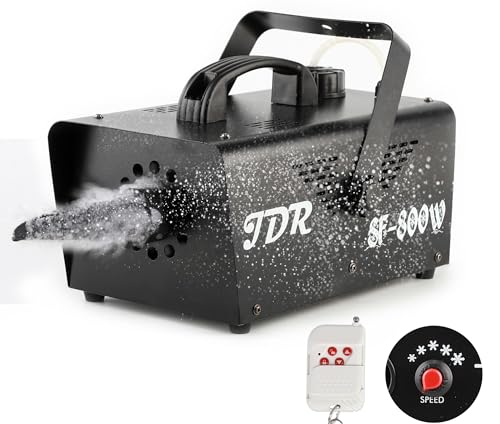 jdr 800w snow machine wireless remote control auto mode portable foam machine for partiesoutdoor kids wedding stage effect indoor christmasparades snowflake maker with fuse protection