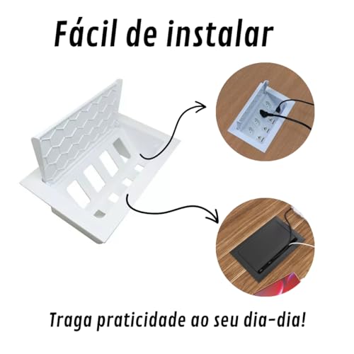 6 Caixas De Tomada De Embutir Na Mesa Hdmi Rede Caixa Vazia