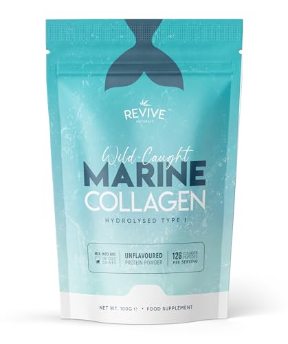 Marine Collagen Powder 100g ~ Wild Caught Whitefish ~ Supports Bone Health & Muscle Growth ~ Type I Hydrolyzed Collagen Peptides ~ Halal Certified ~ by Revive Naturals