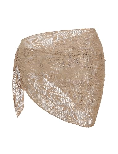 Image of ZAFUL Boho Beach Cover Ups for Women Sarong Coverups Sheer Bikini Chiffon Wraps Skirts for Swimwear