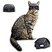 Black Batcat Mask, Extra Thick Durable, Bat Style Cat Mask, Pet Costume Accessory, Fun and Adorable Superhero Cosplay Mask for Cats, Black CatBat Cosplay Christmas Mask Hat, Cat Apparel (Medium)