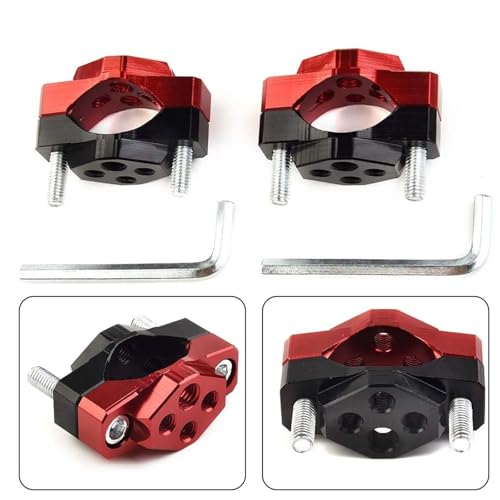 Abrazadera de aluminio rojo de 32 mm duradera para barras de luz 5