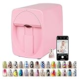 YXCMD 3D Portable Nail Printer, Automatic Smart Art Nail Printer,Support WiFi/DIY/USB, 2400 dpi Printing Resolution, with Metal Case, for Carry in Journey, Party, Event