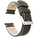 Produktbild BARTON WATCH BANDS Schnellverschluß. - Top Marke Leder Uhrenarmbänder - Wahl der Farbe und Breite (18mm, 20mm or 22mm) Espresso LEDER/weiße Wäsche Nahend 22mm Uhrenarmbänd
