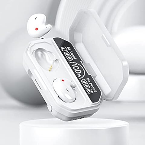 Loluka Sleeping Earbuds Invisible Bluetooth Earbuds Comfortable and Fitable for All Type Ears True Wireless Earbuds Stereo HiFi Music IPX4 Waterproof Invisible Headphones with Charging Case Cover