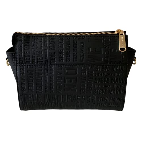 Image of Steve Madden BLEXI Crossbody Bag (Black Floral Logo Embossed)