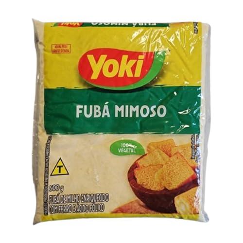 YOKI Fubá Mimoso, feines Maismehl 500g – Angereichert mit Eisen und Folsäure – Glutenfrei, Natürliche Zutaten für Ihre Rezepte mit Kajal