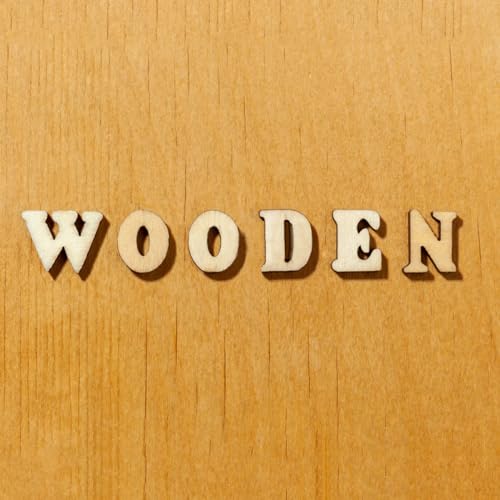 DLUSZERT 400 Stück Kleine Holzbuchstaben, 15MM Buchstaben aus Holz zum Basteln und Bemalen, Unbearbeitete Holz Buchstaben Deko, Kleinbuchstaben (A-Z) für DIY Kunsthandwerk Hochzeit Festival Party