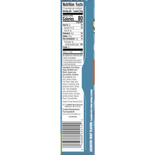 Image of SpongeBob SquarePants Fruit Flavored Snacks, Gluten Free, 10 ct, 8 oz