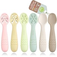 OKONK Nesslernlöffel Baby 6er-Set Flexibel Babylöffel Lernlöffel Baby BPA-frei Zubehör Kinder Besteck Für Säugling Kind Kleinkind Ab 4 Monaten (6-A)