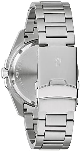 Bulova Men's Marine Star 'Series B' Stainless Steel 3-Hand Calendar Quartz Watch, Black Dial Style: 98B203