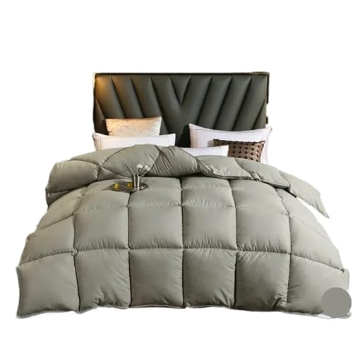 ZYAYNG Edredones Comforter Winter Quilted Quilts Blanket Down Duvet Quilt Cotton Cover Stitch Blanket para El Dormitorio(Grey,150x200cm 2kg)