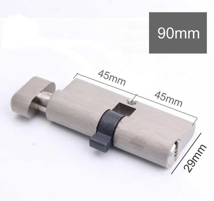 Cilindro per serratura, Serratura a cilindro in lega di zinco ottone 29 mm altezza 70-90 5 chiavi(90mm)