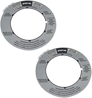SPX0710G Label Plate Replacement, for Hayward Multiport,Pro,and VL Series Sand Filter Valves, Hayward Sand Filter Valve Label Plate Sticker SPX0710G - SP710 Series (Top Mount Valve Label (2)