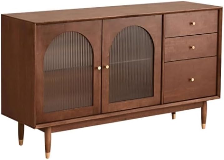 Sideboard Cabinet Nordic Retro Solid Wood Dining Sideboard Simple Home Tea Cabinet Living Room Storage Cabinet Sideboard Cabinet with Drawers