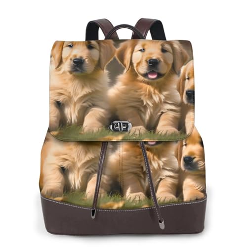 Sac à dos multifonction femme imprimé chiens pour ranger son ordinateur portable