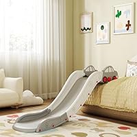 AIYAPLAY Kids Slide, Indoor Toddler Sofa Slide with Extended Length for Bed, Stairs, Easy to Assemble and Store, Grey