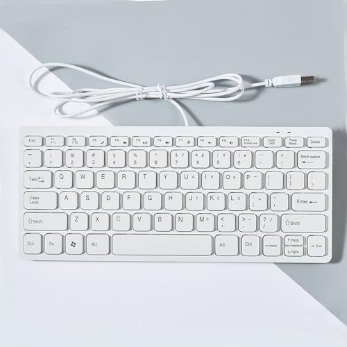 コンパクトグレー有線キーボード 英語配列 Amazon | 有線キーボード 小型 78キー 静音 英語配列 薄型