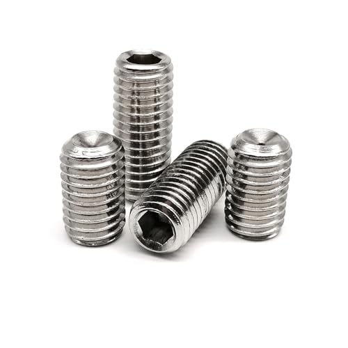 5/10/50�� M1.6 M2 M2.5 M3 M4 M5 DIN916 �Z�p���t���J�b�v�|�C���g�Z�b�g�X�N�����[ �O���u�{���g 304�X�e�����X�X�`�[�� �u���b�N(304 stainless steel,14MM_50PCS M5)