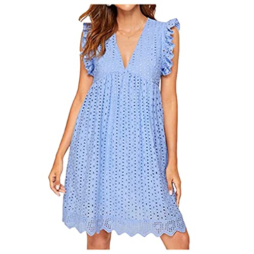 Saia curta colorida vestido macaquinho roupas casuais, Azul claro, XXG